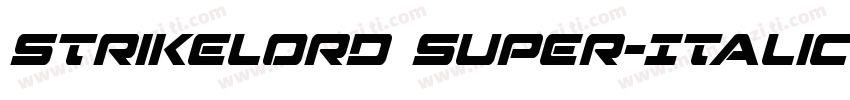 Strikelord Super-Italic字体转换